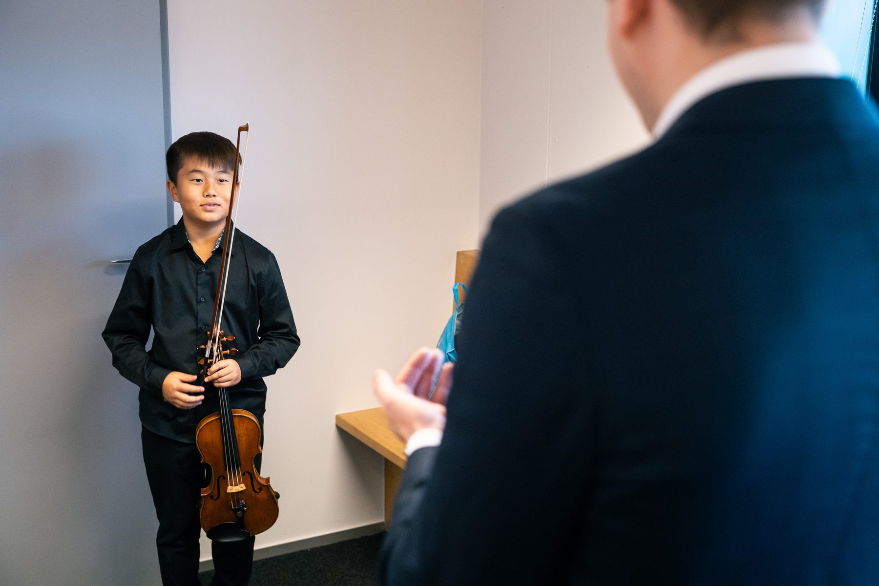 Backstage moment tijdens de Experience Klassiek Academy