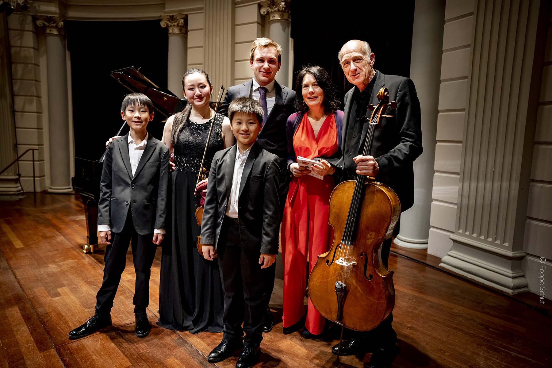 Groepsfoto van musici van de Experience Klassiek Academy