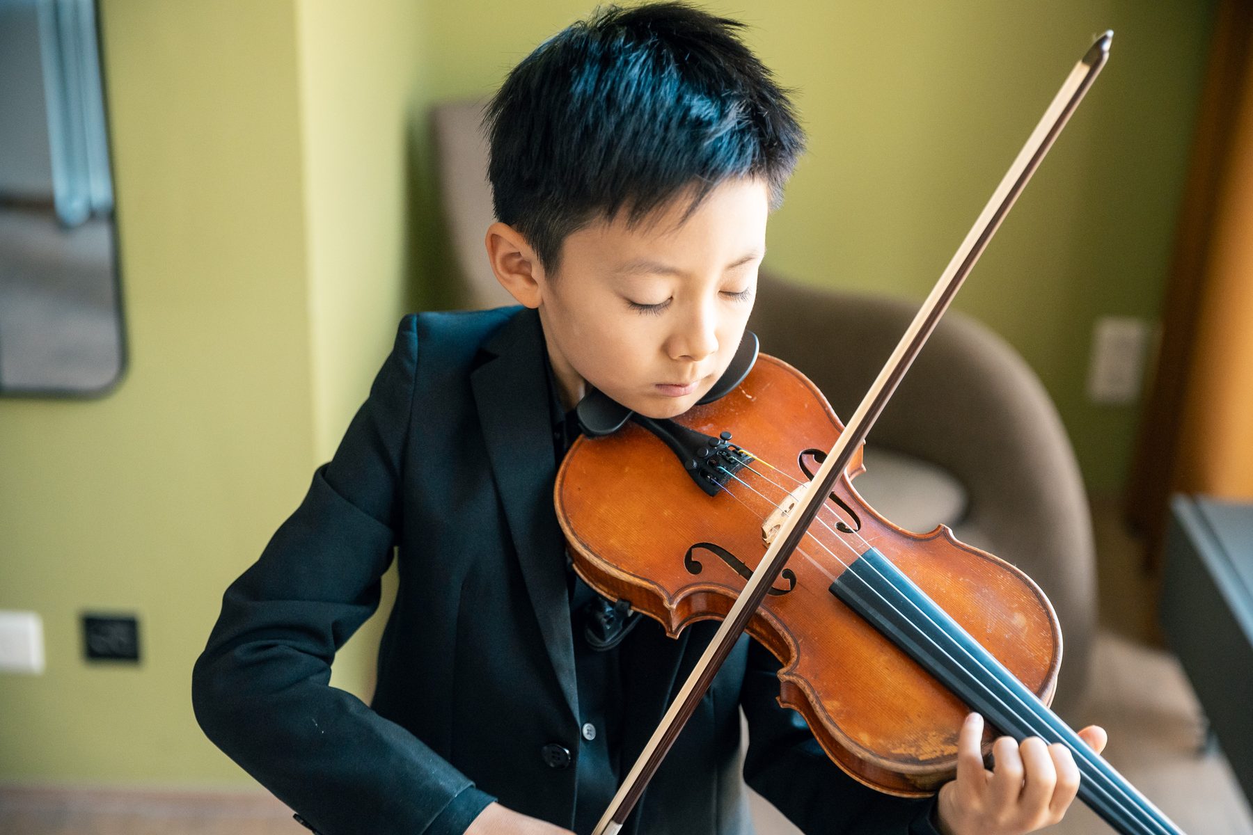 Portret van een jonge musicus van de Experience Klassiek Academy