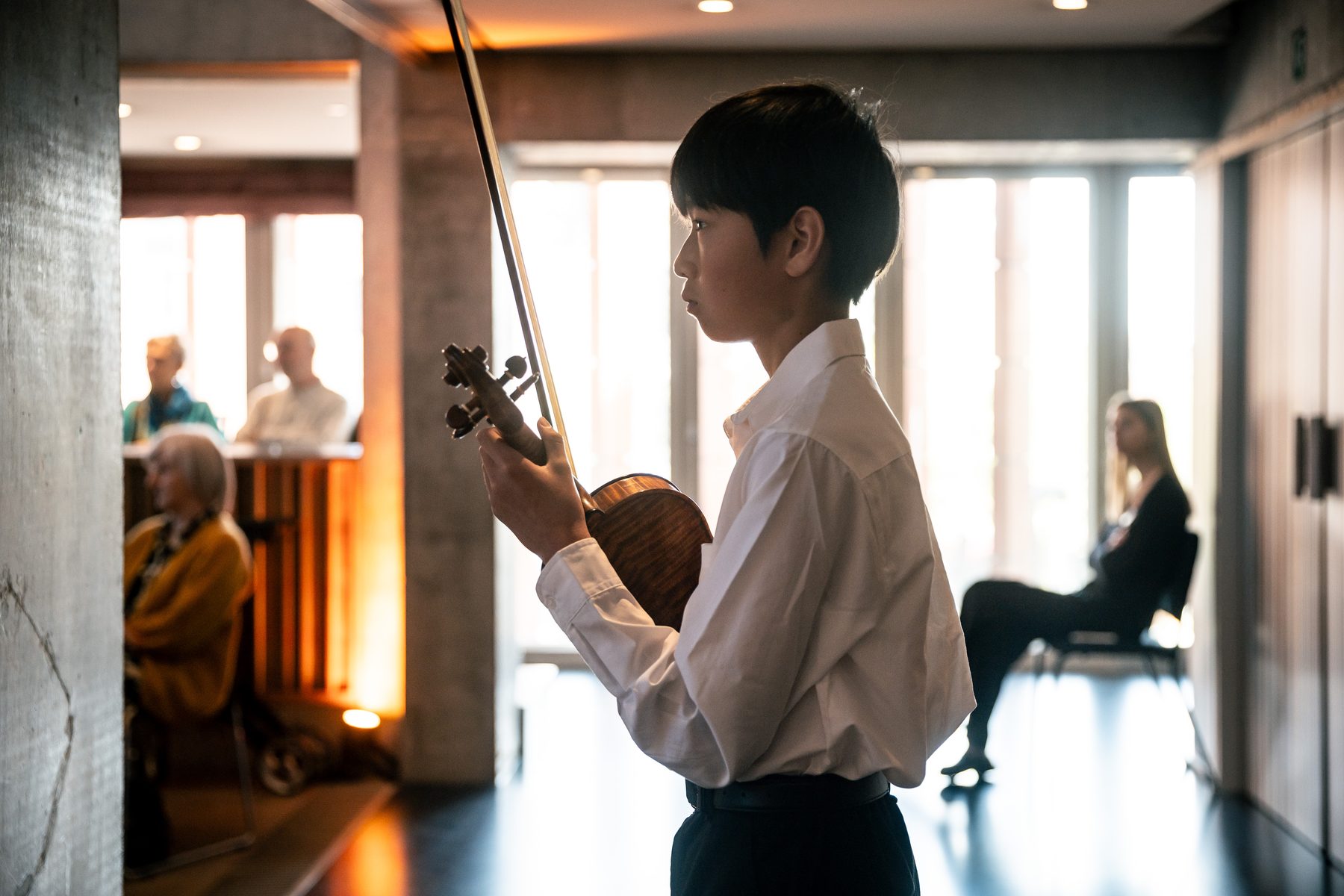Portret van een jonge musicus van de Experience Klassiek Academy